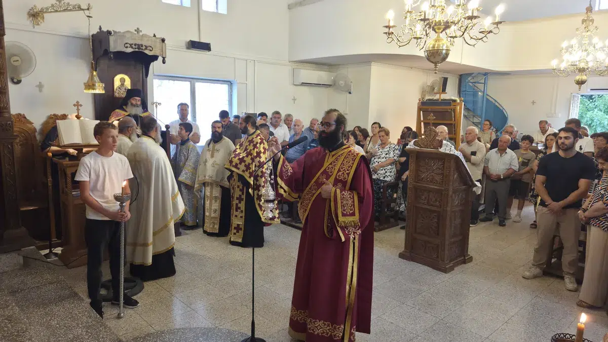 Εσπερινός για την εορτή των Μαρτύρων Φωτίου και Ανικήτου στην Επταγώνια
