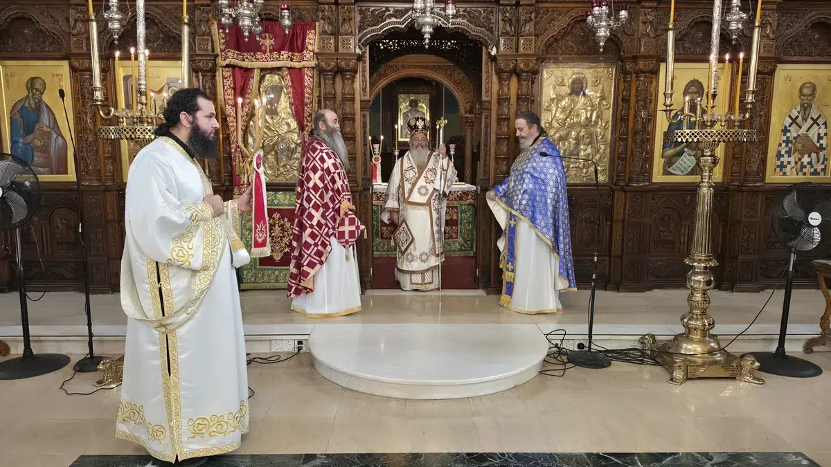 Ο Αρχιεπίσκοπος Ιόππης και Αριμαθαίας κ. Δαμασκηνός στον Μητροπολιτικό Ναό Παναγίας Παντανάσσης